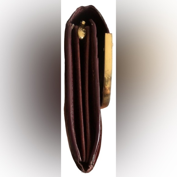 Louis Vuitton Sarah Wallet Rossmore Rouge Fauviste Vernis Portefeuille Gold Trim - Picture 8 of 16